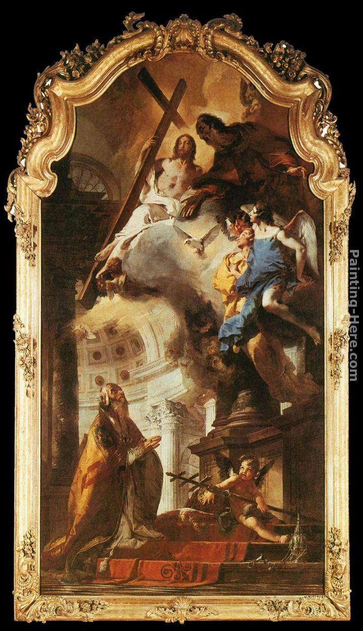 Giovanni Battista Tiepolo Pope St Clement Adoring the Trinity